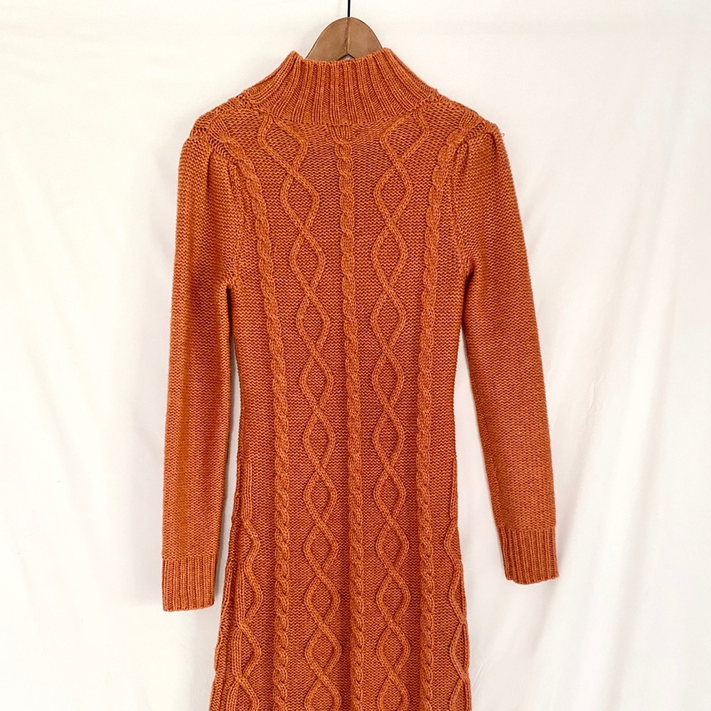 Burnt Orange Sweater Dress - Picture 3 of 3